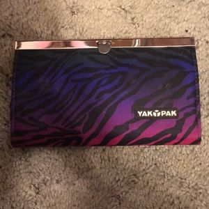 YakPak Rainbow Zebra Clutch Wallet